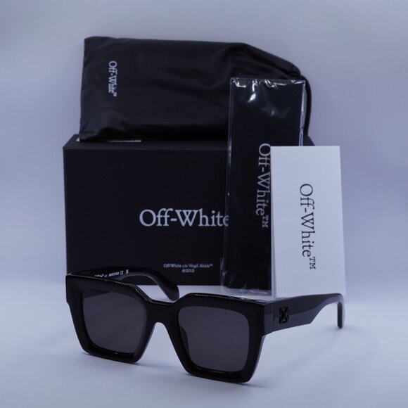 Off-White OERI13I JACKSON 1307 Square Sunglasses – Black/Dark Grey - Picture 5 of 10